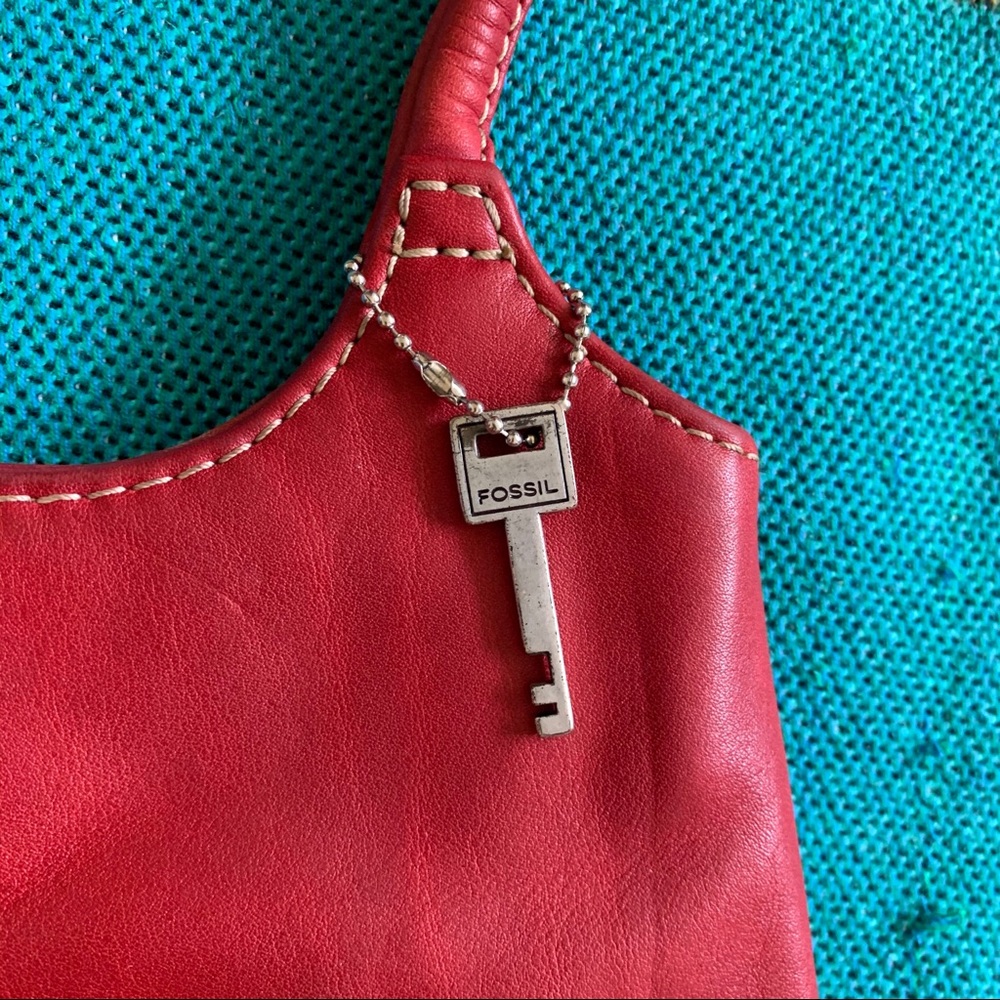 Fossil Red Leather Purse/Bag